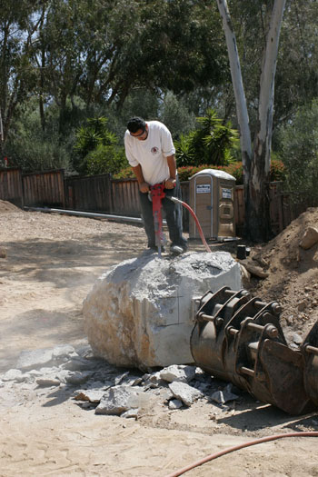 It took him 5 hours with a 90 lb hammer to bust this up.  Good think I didn't bury anyone in it or I'd be dxing from the slammer for sure.